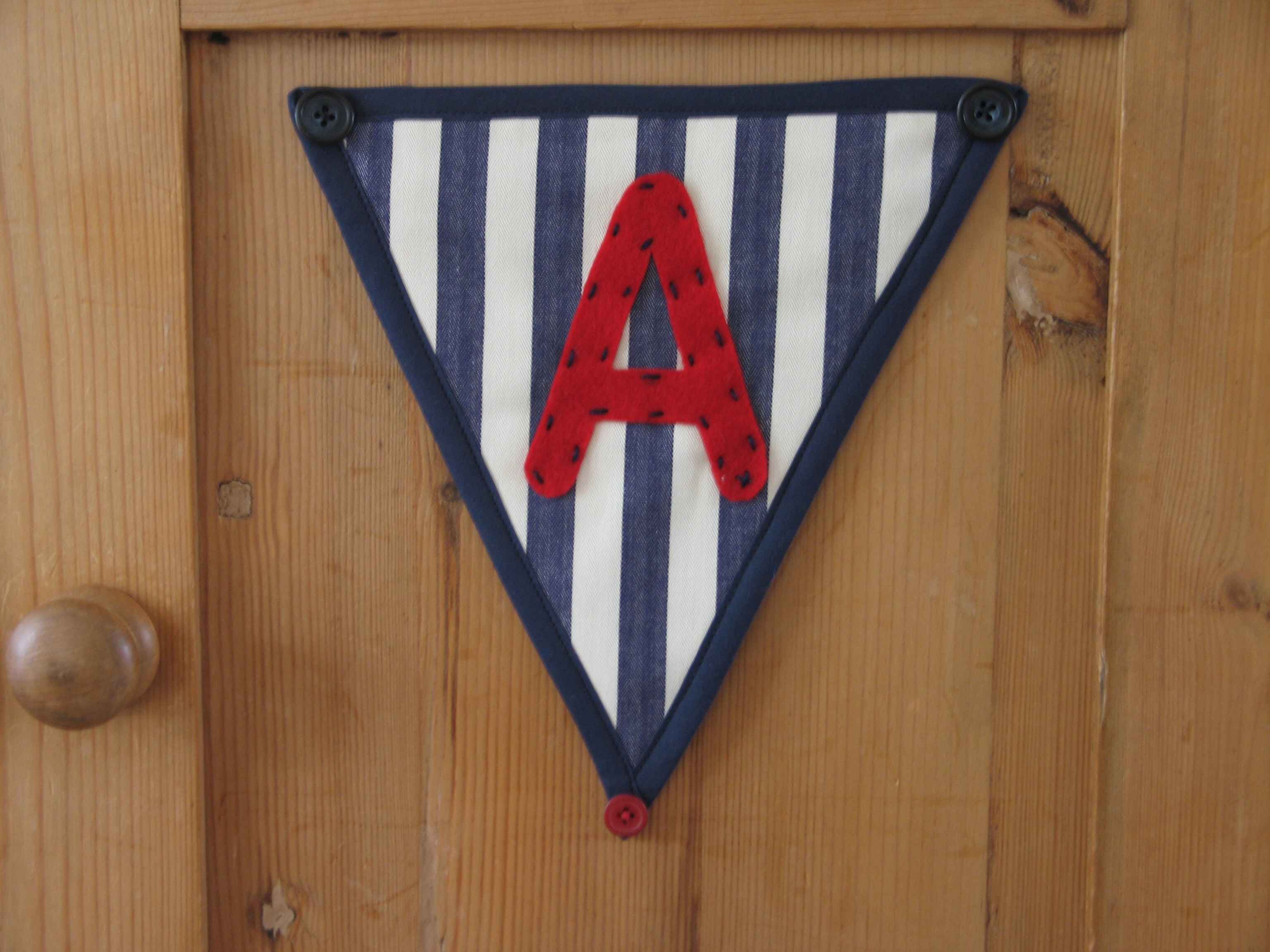 Boys letter 'A' flaglette